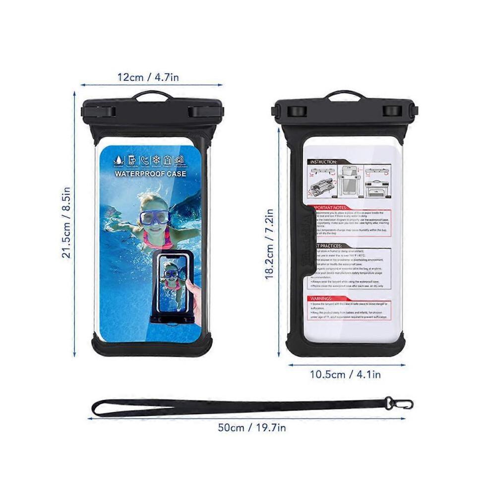 Waterproof Phone Pouch IPX8 Waterproof TPU Phone Case Bag with Lanyard for Outdoor Water Sports Kayaking Boating Swimming