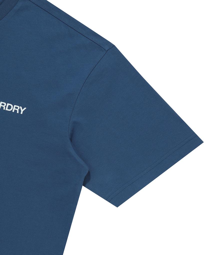 Syupeodeulai Work Label Graphic Short Sleeve T-Shirt Dark Blue Sduiscq71Dbl