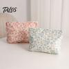 Daily Skincare Organizer Floral Cotton Makeup Bag, Large Capacity Travel Toiletry Bag with Multi Girlfriend Gift Compartments, Cute Cosmetic