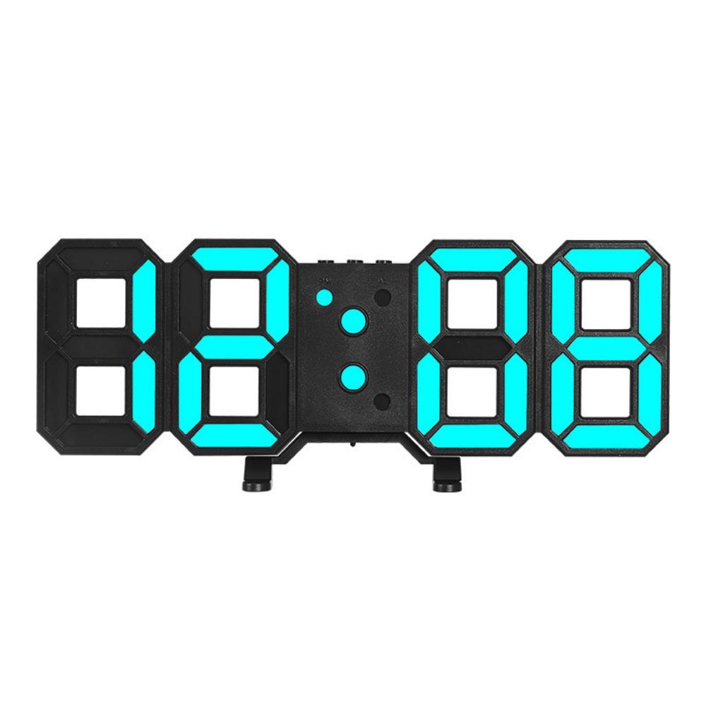 3D LED Digital Clock Simple and Stylish LED 3 Alarms Electronic USB Table Clock Time Temperature Wall Clock for Living Room