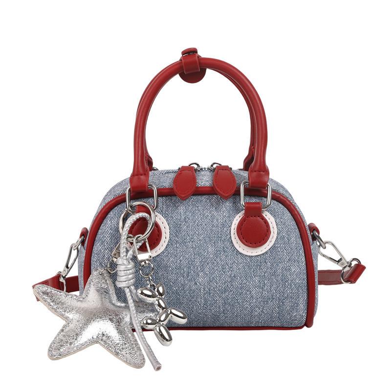 New Retro Denim Bag Women's Niche Design Fashion Versatile Shoulder Messenger Bag Handbag