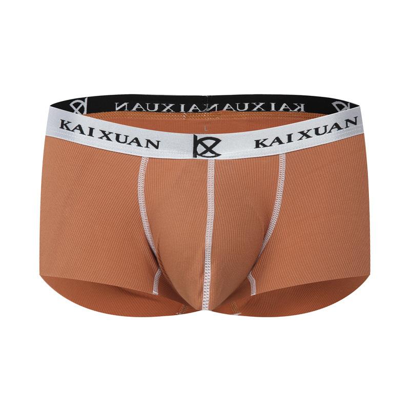 Men's Spring and Summer Sexy Color Patchwork Slim Breathable Low-waist Boxer Briefs