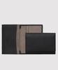 Matt Saffiano Cowhide Slim Card Holder Black + Gray