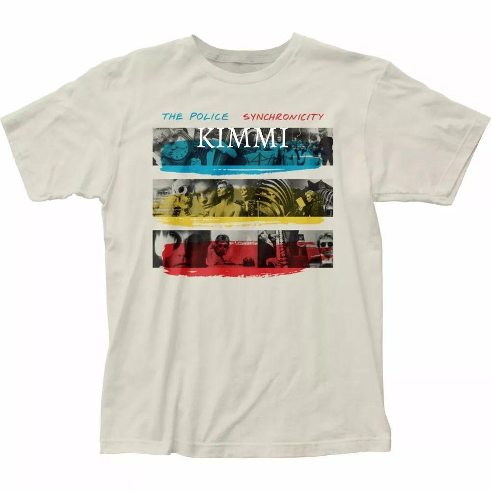 The Police Synchrocity T Shirt Mens Rock N Roll Band Tee Vintage White S