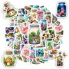 35pcs-50pcs Cute Animals Stickers Whimsical Nature DIY Stickers Animal Stickers For Suitcase Fridge Phone Luggage Laptop DIY