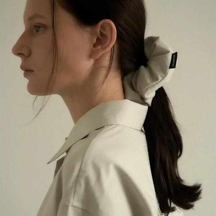 Atelier Scrunchie_Sage Stripe