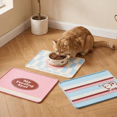Anti-fouling Pet Placemat Non-slip Dog Food Bowl Mat Cat Drinking Feeding Mat  Pet Dining Area