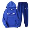 2024 New Letter Printing Fashion Men's and Women's Sportswear Fleece Casual Two-piece Set Loose Hooded Sweater Set