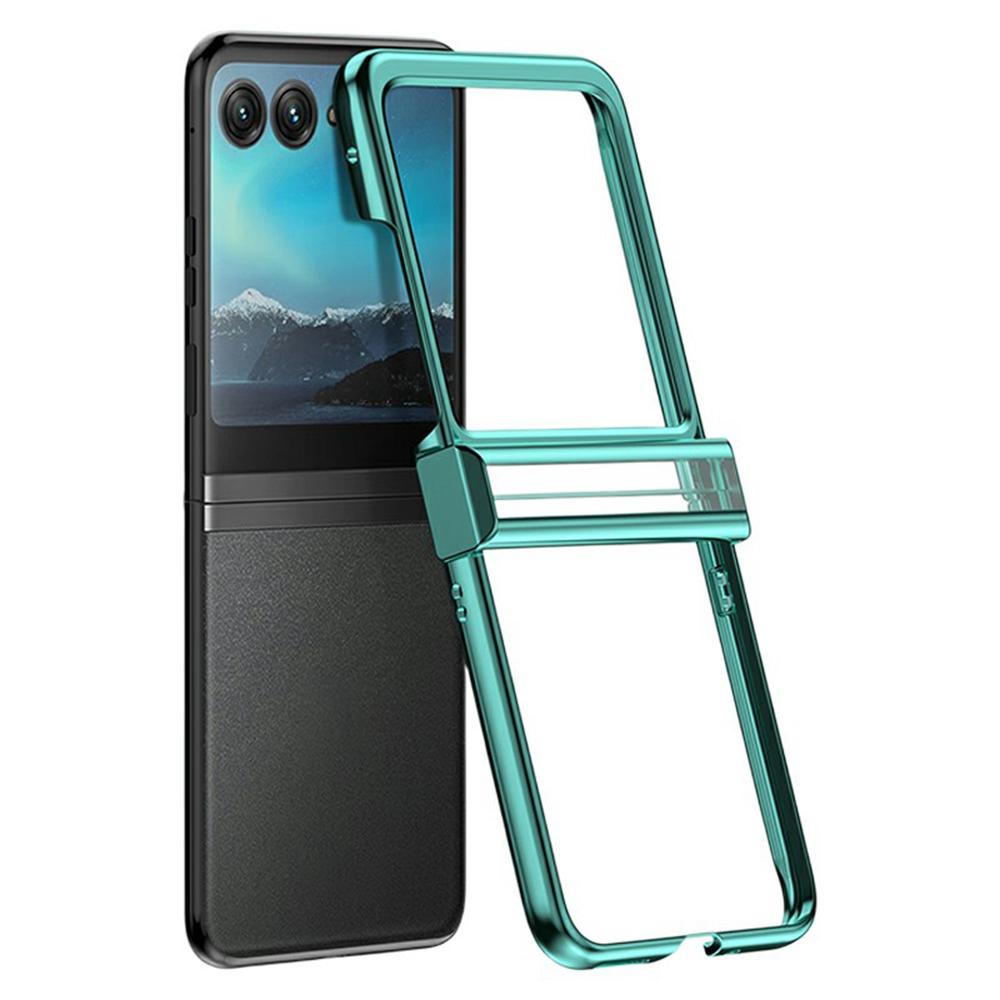 For Motorola Razr 60 Case Hinge Design Electroplating PC Clear Phone Cover