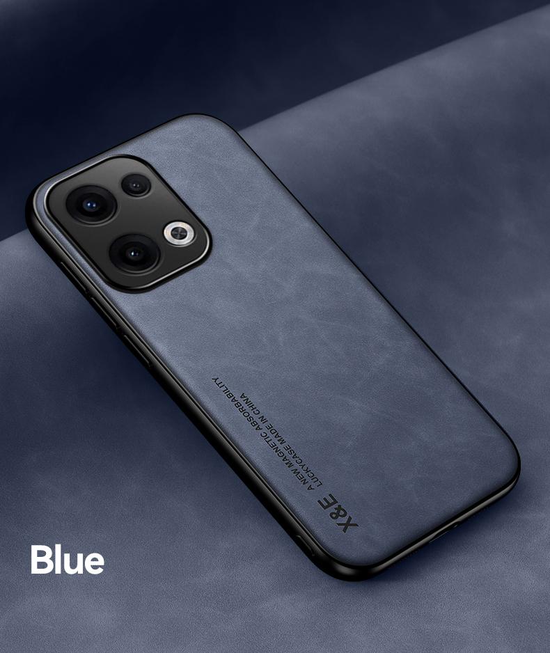 Luxury Leather Funda for OPPO Reno 13 Pro Case Ultra Thin Car Magnetic Protection Cover for OPPO Reno 13 Shockproof Capa