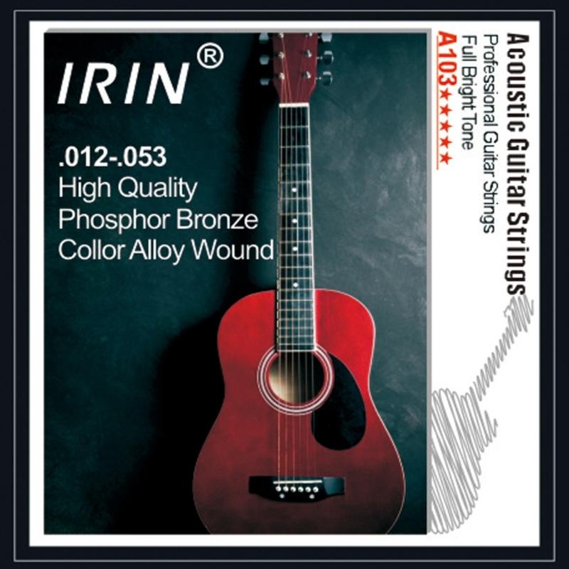 Remplacement de cordes de guitare folk Cordes de guitare acoustique Partie Ensemble de 6 cordes