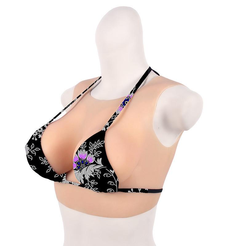 Round Neck Silicone Prosthetic Breast That Can Shake Women's Clothing Big Shot Oversized Cosplay Fake Chest Comic Exhibition Anchor Supplies