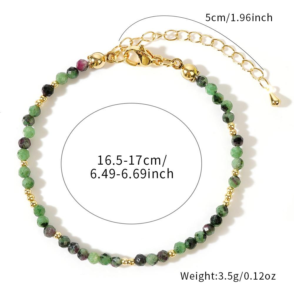 European American Cross-border Hot Sale New Bohemian Style Ball-Shaped Natural Stone Bead Bracelet Women's Jewelry Niche
