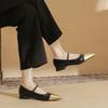 29806 [sheepskin] Flat Shoes Women's Thick Heel Autumn 2025 New Pointed Small Fragrant Mary Jane Single Shoes