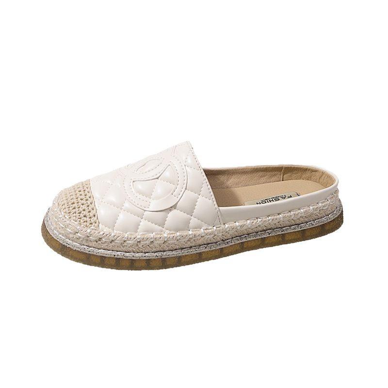 Xiaoxiangfeng fisherman shoes bag head half slippers women's summer wear French flat shoes third trimester edema one pedal sandals