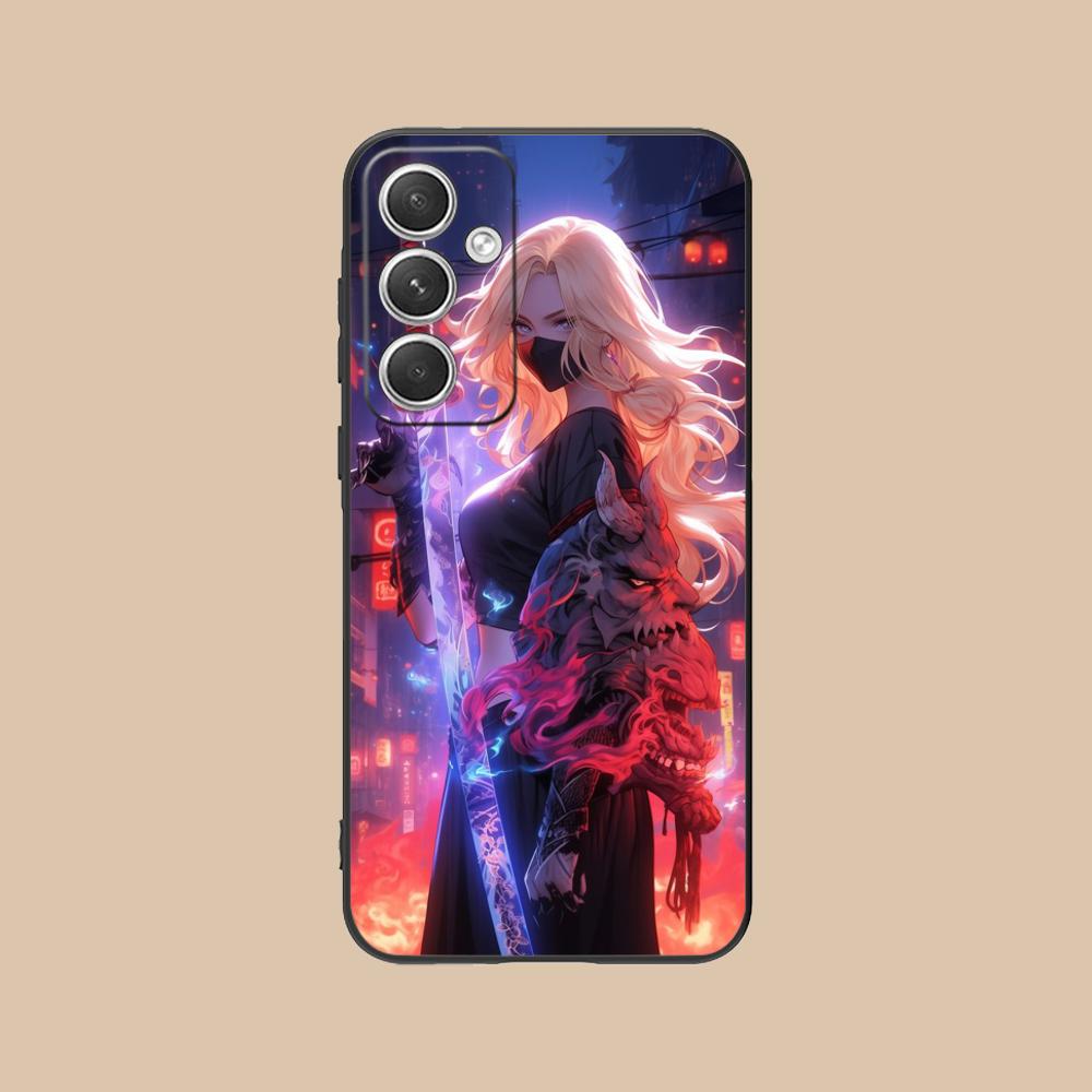 Anime Girl Mobile Phone Case for Samsung Galaxy S26 S25 S24 S23 S22 S21 S20 Note20 Plus FE Ultra Colorful Cover Luxury