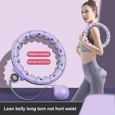 Ağırlıklı Sonsuzluk Akıllı Spor Çemberi 24 Ayrılabilir Knot Sayaçlı Ağırlık Çemberi Kadın Kilo Kaybı Çemberi 2'si 1 arada Karın Fitness Mesaj Ekipmanları