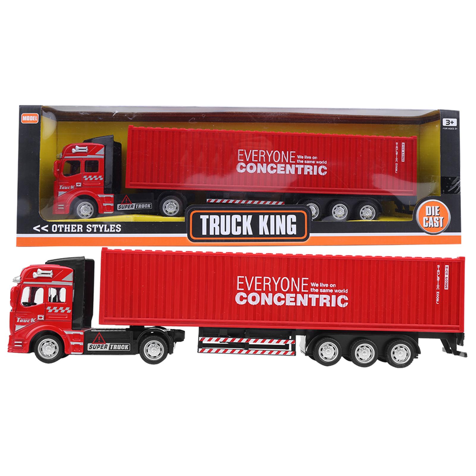 

1: 48 сплава контейнеровоз модель игрушка высокая имитация детские игрушки автомобиль желтый контейнер красный