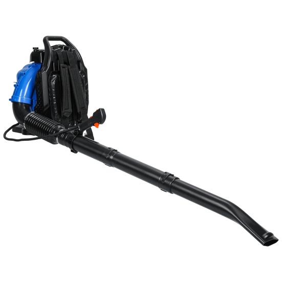 Soffiatore a Foglie, Soffiatore a Foglie a Zaino a Gas 75,6CC, Soffianeve a 4 Tempi per Cura del Prato Giardino Polvere Detriti (blu)