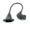 Right Angled C13 Plugs Power Cable 20cm C14 Inlet With Ear Design High Conductivity Coppers Wire