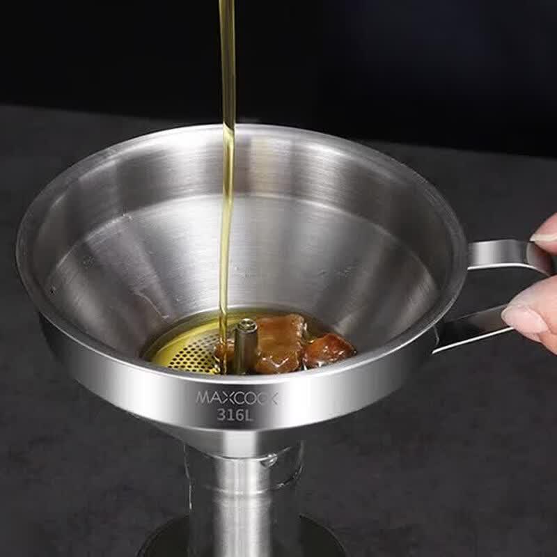 MAXCOOK 316L Stainless Steel Oil Funnel