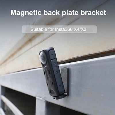 Magnetic Mount Stand For Insta360 X5 X4 X3 With 1/4 Screw Bracket Base For Vlog Car Action Sport Camera Desktop Fixing Bracket
