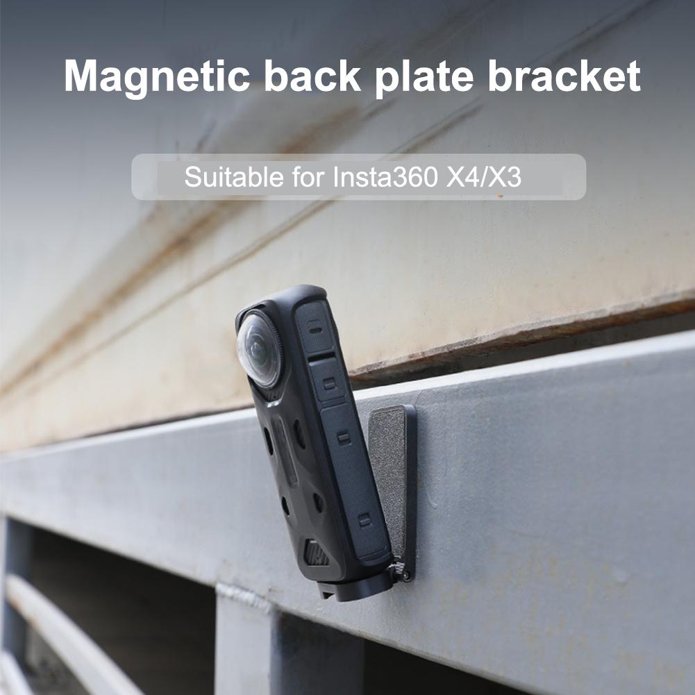 Magnetische Halterung für Insta360 X5, X4 und X3 mit 1/4-Zoll-Schraubsockel für Vlog-, Auto-, Action- und Sportkameras – ideal für den Schreibtisch.