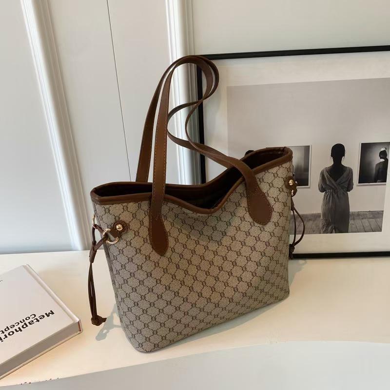 

Большая вместимость женская модная сумка через плечо с винтажным принтом портативная сумка-тоут