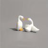 Cute White Goose Ornaments-Resin Handmade Table Decorations, Suitable for Home and Garden Decoration