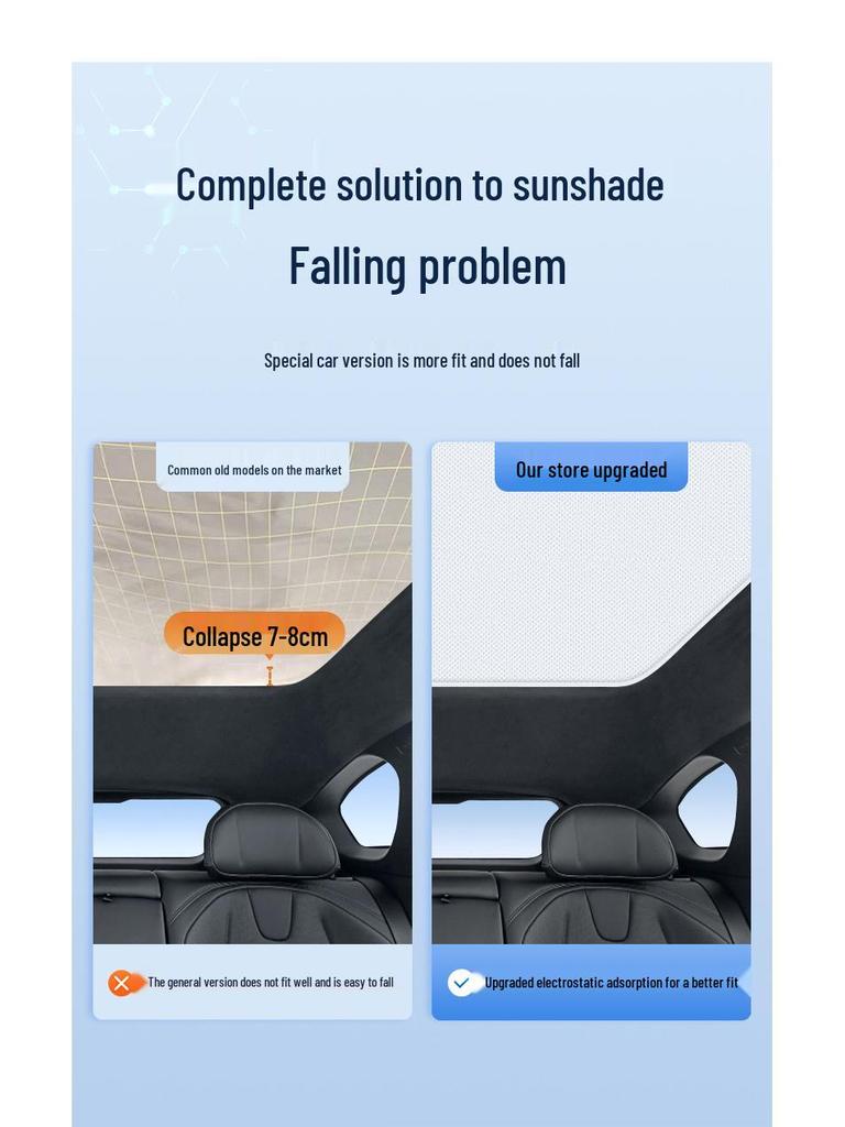 Jiyue 01 Silicone Suction Sunroof Sunshade for UV Protection