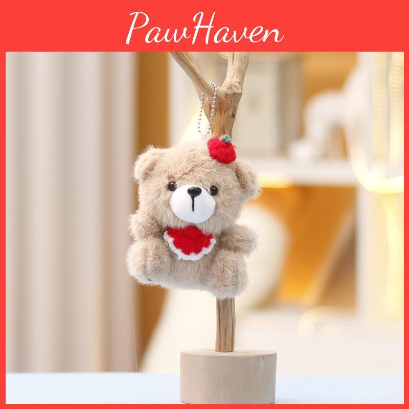 Toy Plush Bear Keychain With Soft Short Plush For Girls Gift Decor Bag
