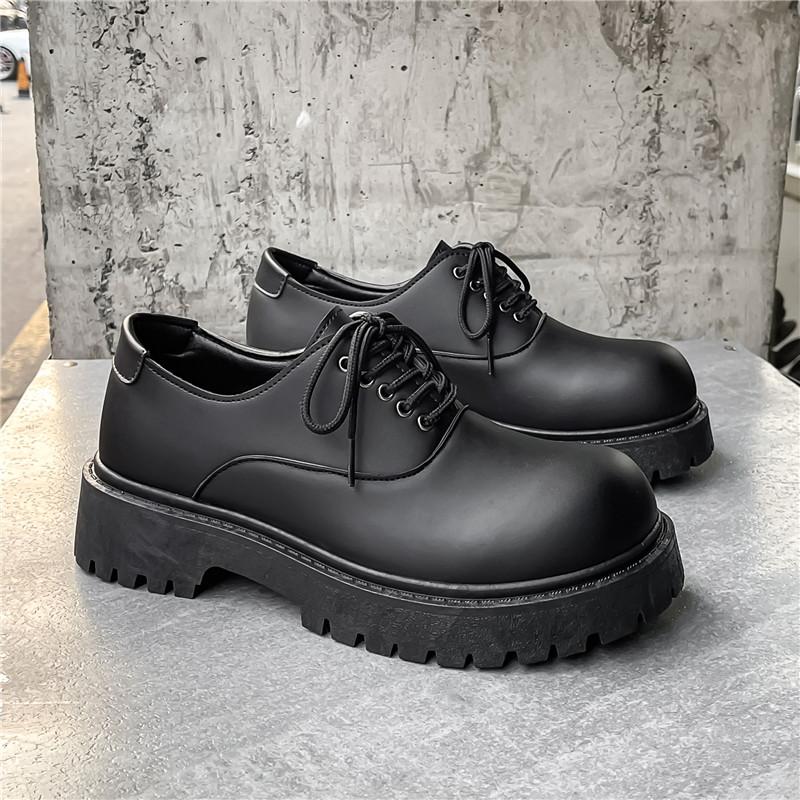 Jarní nové světlé kožené boty s velkou hlavou Pánské boty pro volný čas Pánské malé kožené boty 39-44