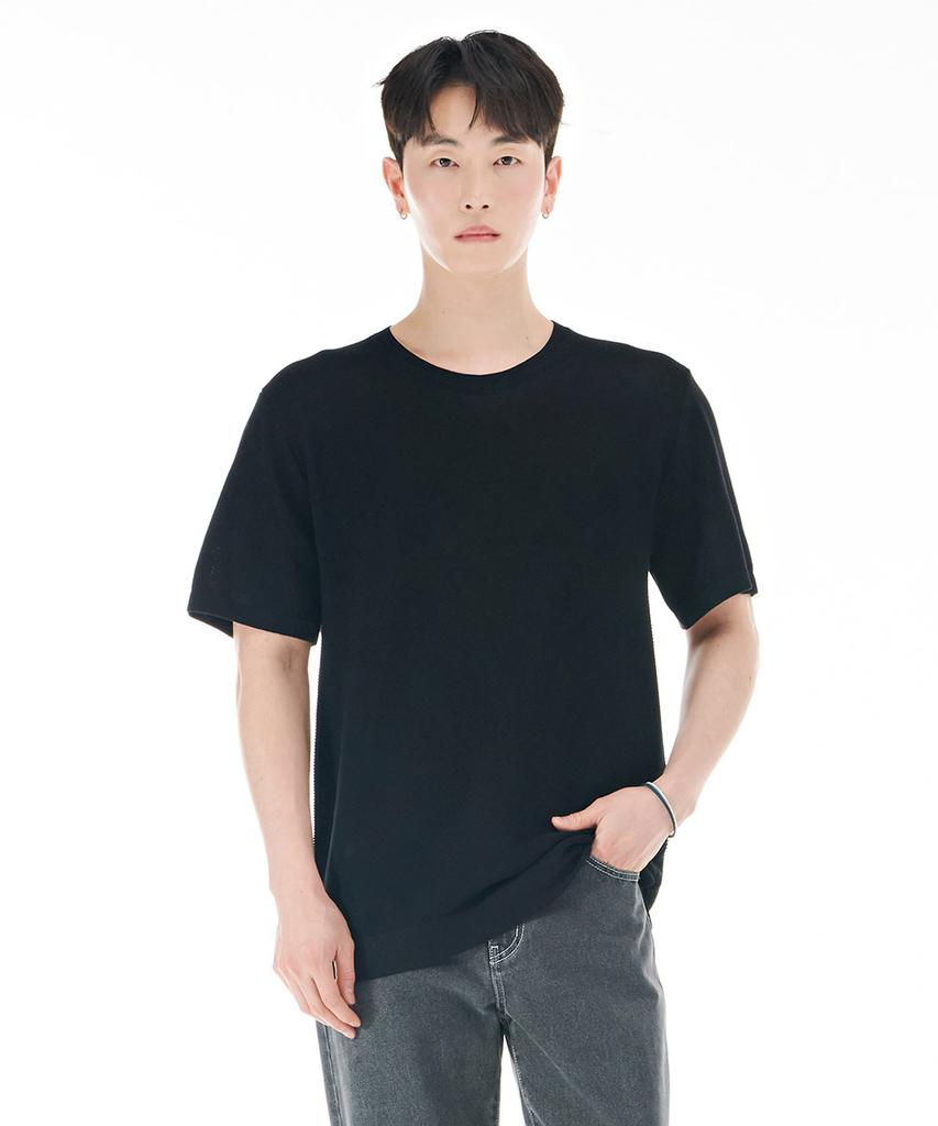 CHASECULT Men'S Cool Touch Crew Neck Short Sleeve Sweater-Cbrk5611D03