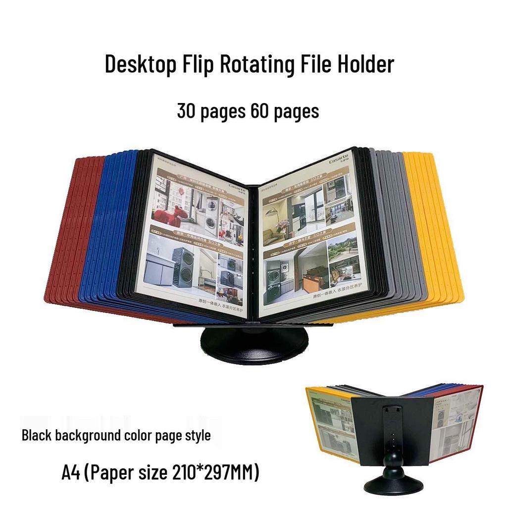 Rotating A4 Desktop File Holder and Display Stand