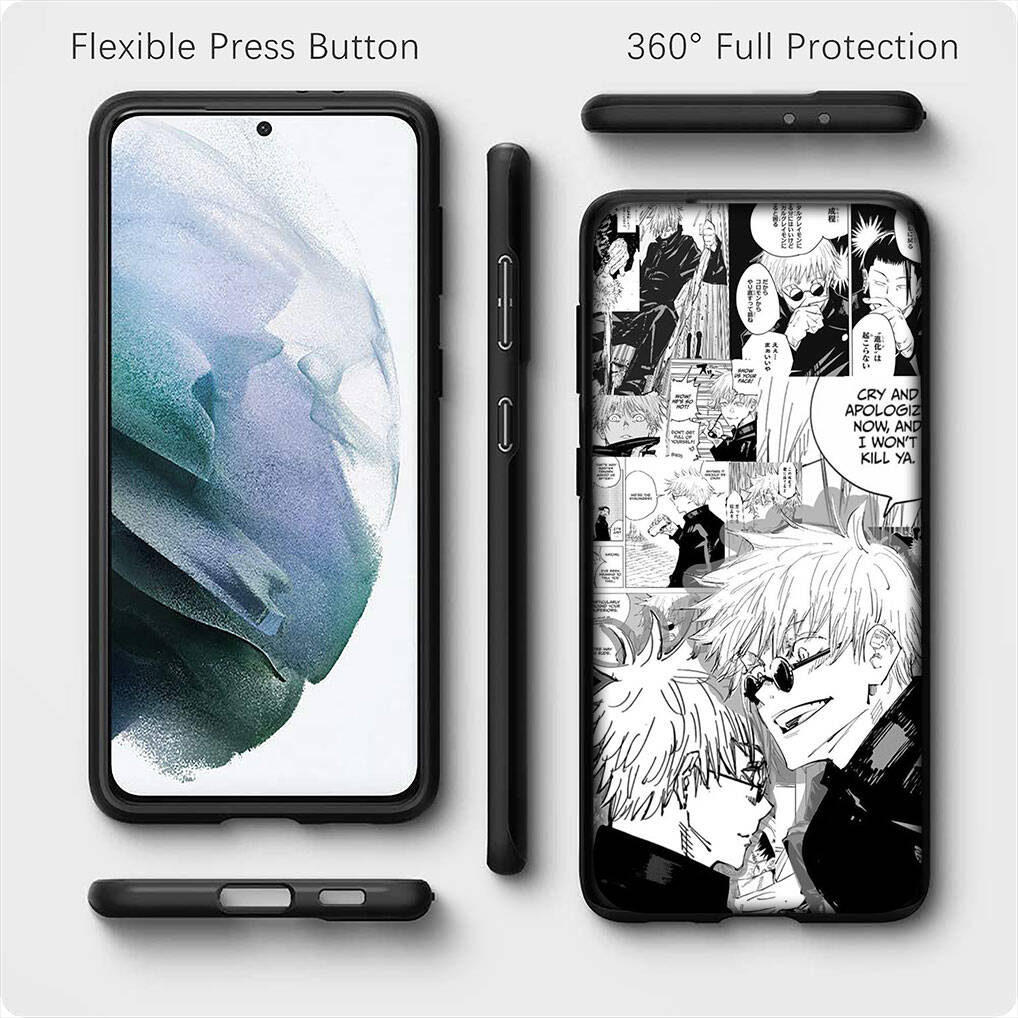 for iPhone 17 16 15 Xiaomi Poco F7 F8 X7 X6 C85 C75 C71 M8 Redmi Note 14 13 12 11 Pro Max 14C 13C A3 A4 Phone Case Jujutsu Kaisen Gojo Satoru Cartoon