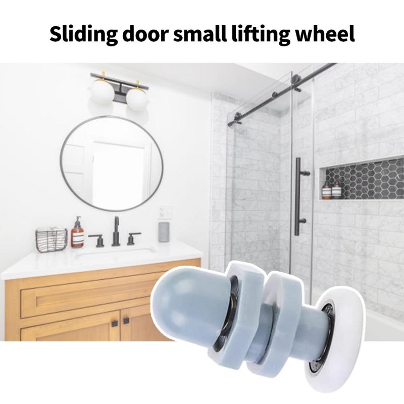 8Pieces Multipurpose 20mm Plastic Rollers for Sliding Shower Door Portable Sturdy Quiet Replacement Wheel Daily Use
