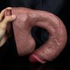 Extra Long Huge Thick Dual Density Dildo with Suction Cup, Realistic Giant Curved Soft Silicone Dildo, G-Spot and Anal Sex Toys for Men and Women
