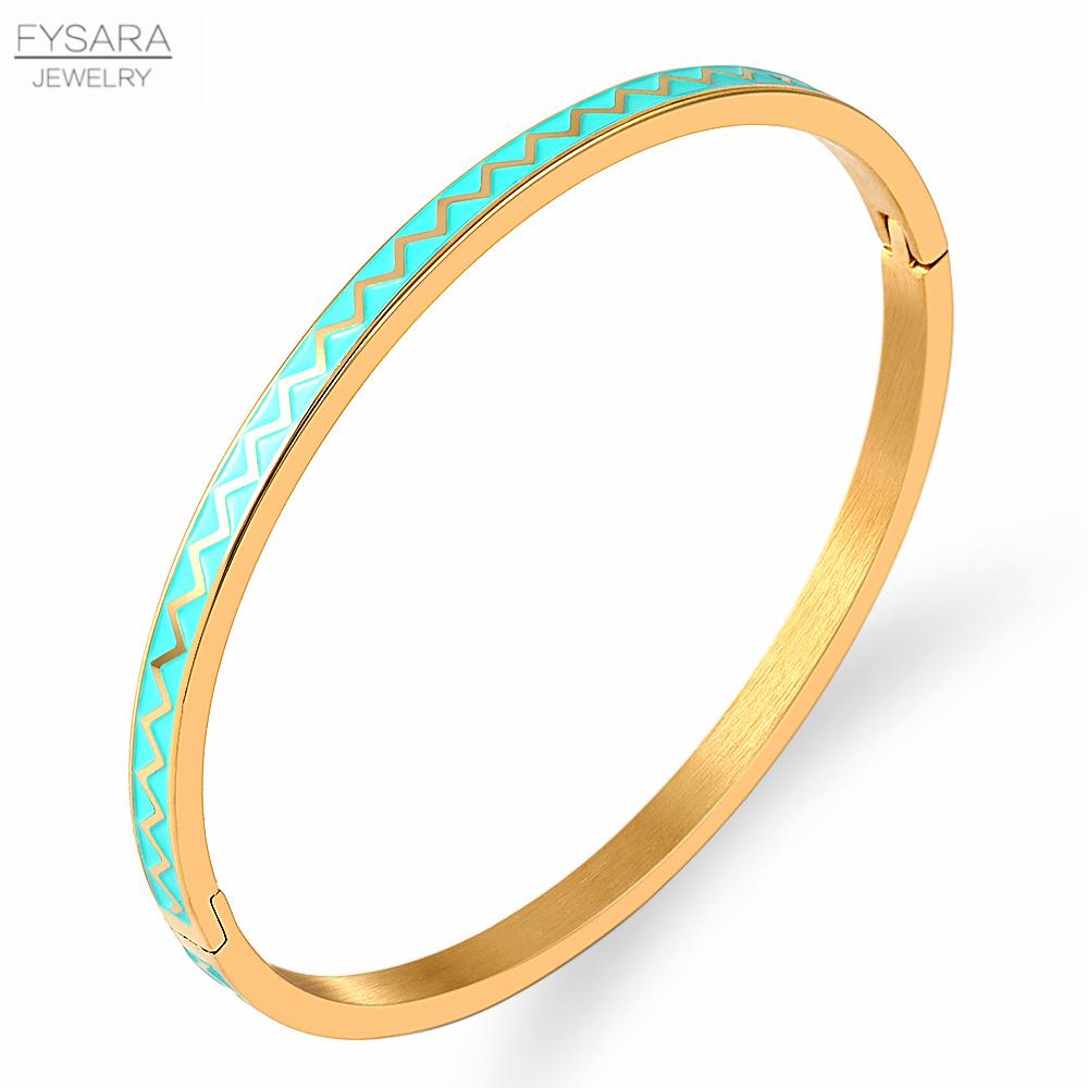 Braccialetti Smaltati Geometrici per Donna Acciaio Inossidabile Braccialetti Sottili Romantico Matrimonio Trendy Party Gioielli Regalo
