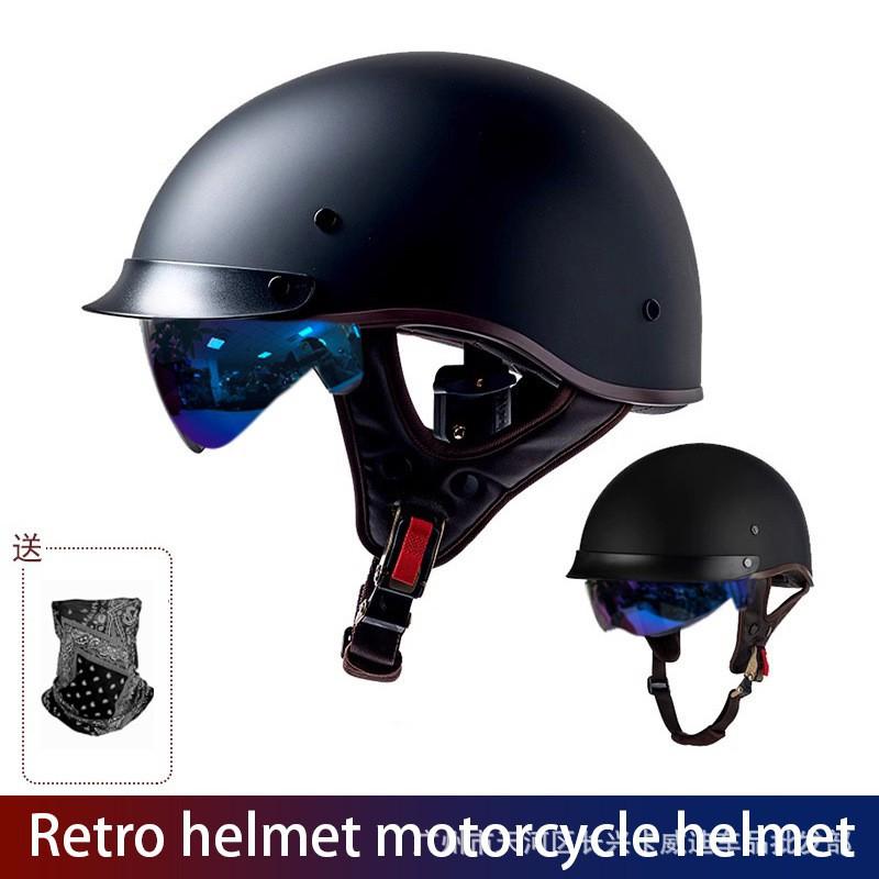 3C Helmet Motorcycle Retro Harley Cruising Semi-helmet Men Women Electric Bicycle Scoop Pedal