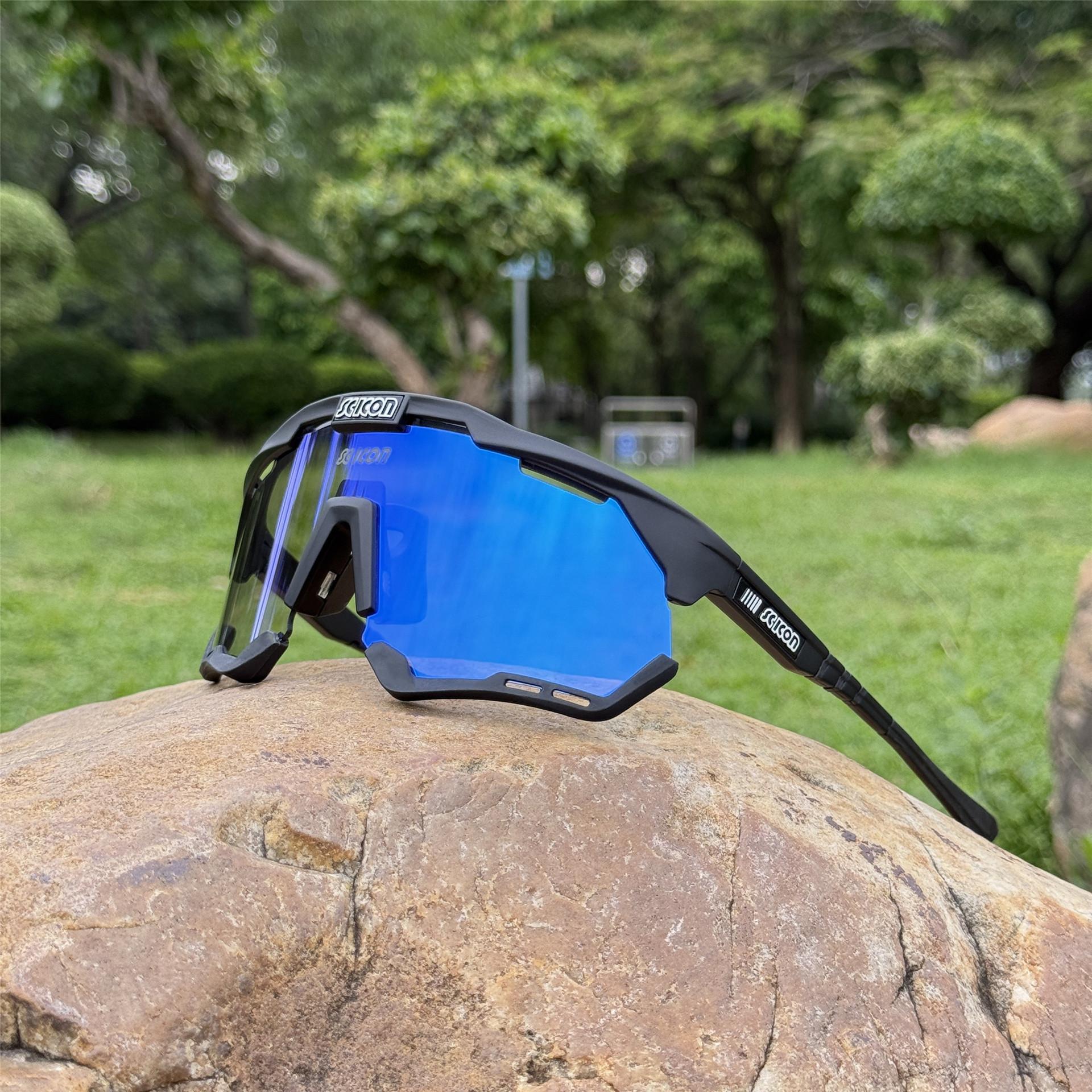 Day and Night Photosensitive Color-changing Glasses SCICON Bogacha Spot Cycling Sports Glasses Sunglasses