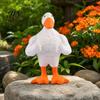 Resin Duck Ornament Muscular Figurine, Strong Fitness Statue, Statue White Yellow Shape for Table Decor Figure