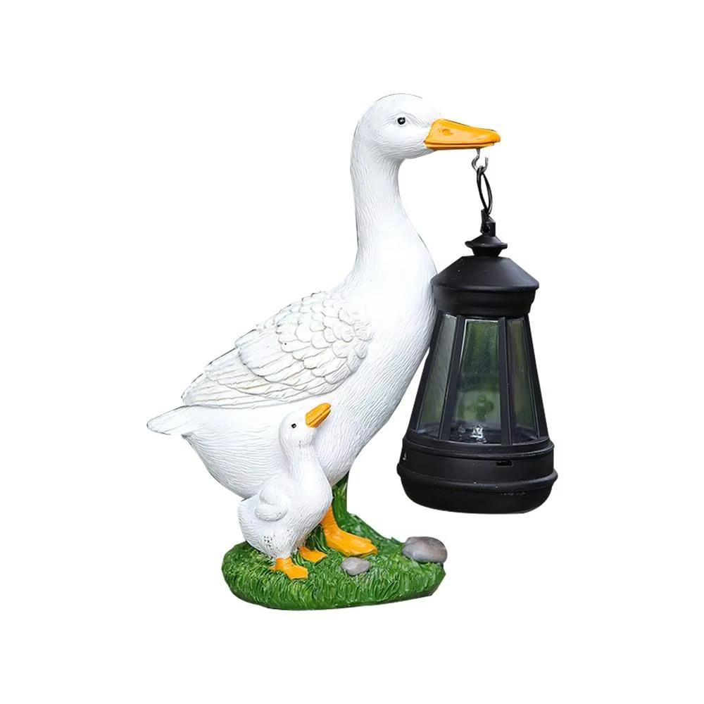 Warm Light Duck Solar Lantern LED Solar Garden Statue Solar Landscape Light  Courtyard