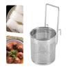 Hot Pot Mesh Net Basket, Stainless Steel Mesh Basket, Hanging Noodle Strainer with Handle for Straining, Draining 3.15 * 6.49 In