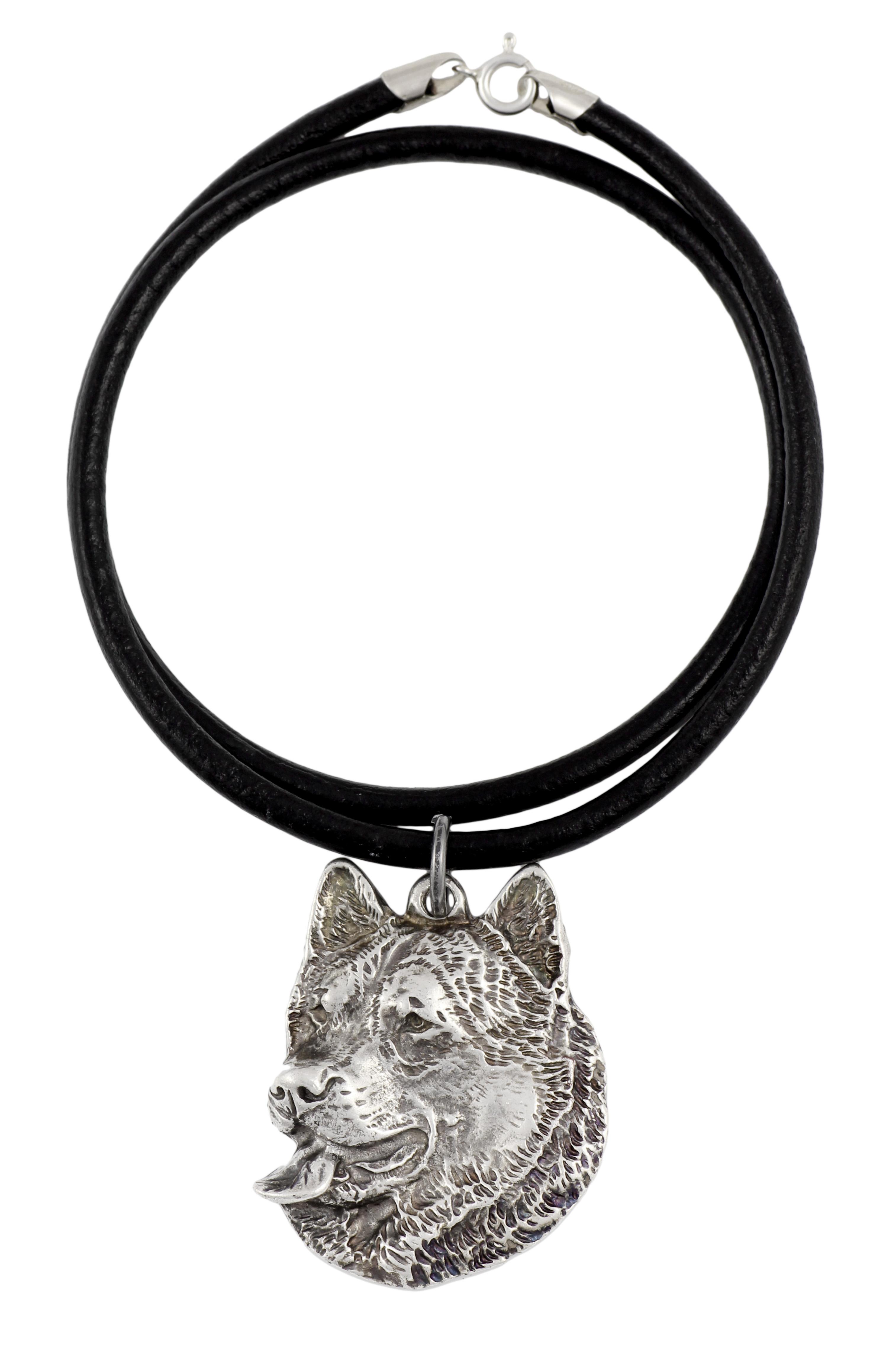 

Alaskan Malamute - Necklace with dog, silver-plated pendant for dog fan, unique jewelry by Art-Dog brand срібний