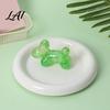 Soft Stress Ball Glitter Balloon Dog Squeeze Toy Relief Transparent Sensory Relaxation Toy Stretchy Animal Shape Fidget for Home Office Classroom