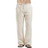 Summer Linen Wide Men Pants Korean Trousers Oversize Linens Streetwear Male Spring Yoga Pants Casual Men Clothing Sweatpants