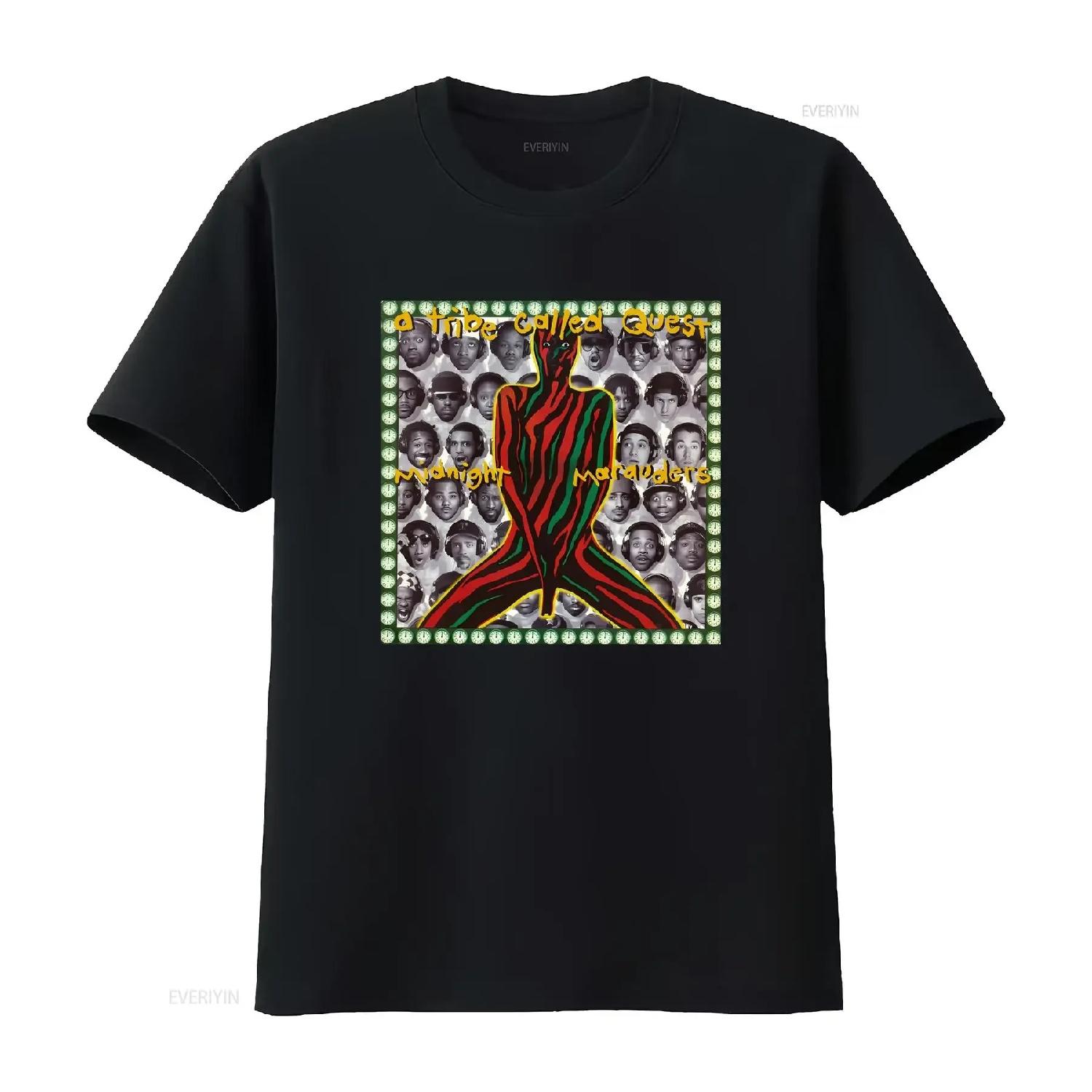 A Tribe Called Quest Midnight Marauders Футболка винтажная Стиранная Растянутая Удобная Слегка графичная Дышащая мужская S
