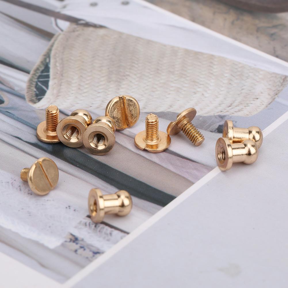 20 sad Šroubový hřebík Nýt Měděný Kulatá hlava Cvoček Bodový Šroubovací zadní strana pro Náramek Taška Oblečení Boty Pás