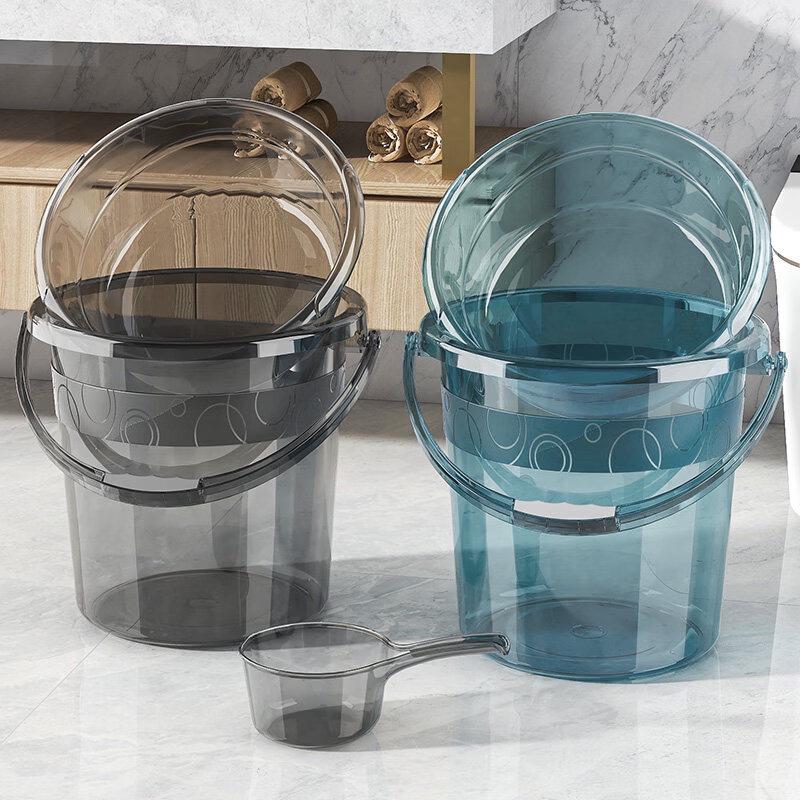 ZISIZ Transparent Portable Plastic Household Bucket