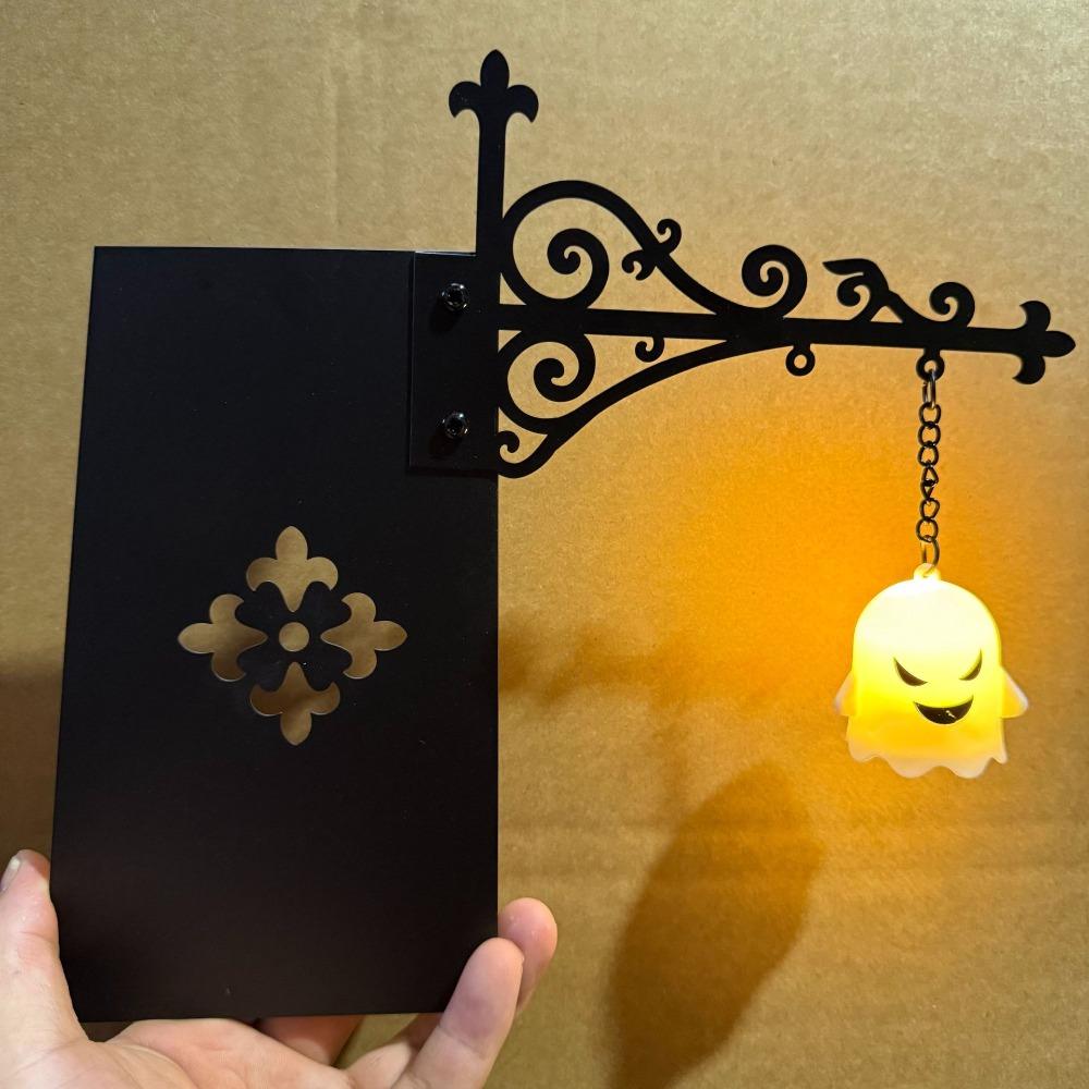 Decorative LED Book Nook Lamp Warm White Light Pumpkin Ghost Lantern Dorm Room